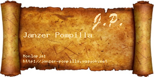Janzer Pompilla névjegykártya